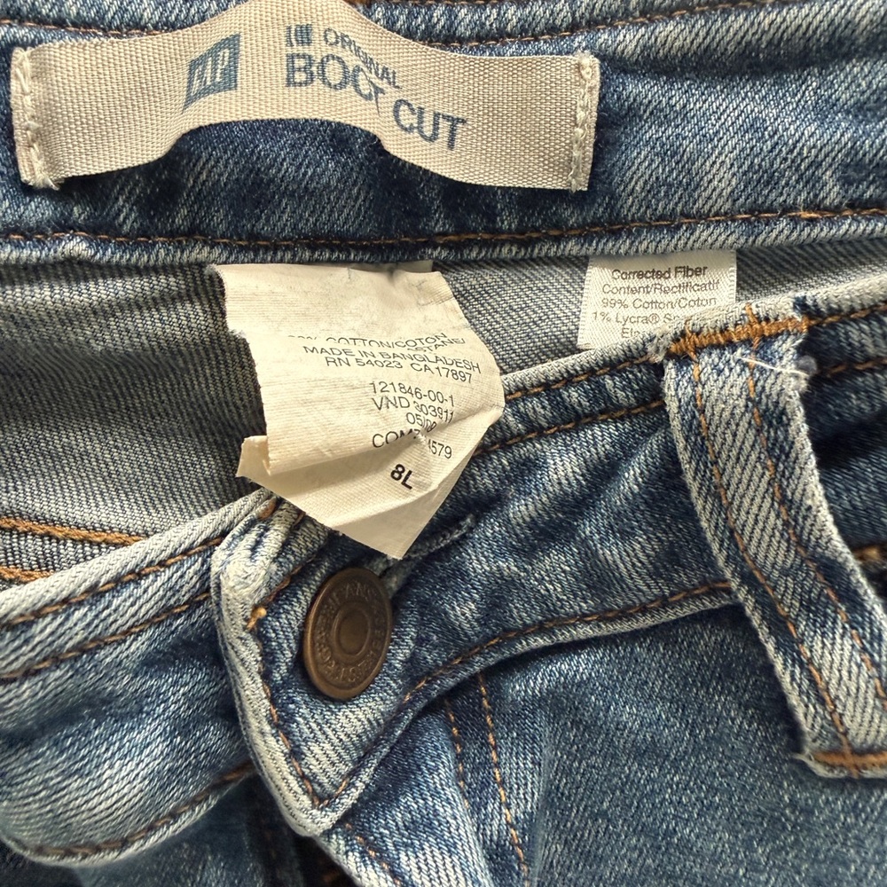 Gap Bootcut Jeans Womens Size 8 Long Medium Wash Stretch Denim Classic Fit - Picture 3 of 3